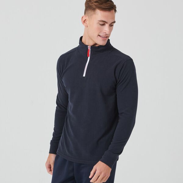 ¼ zip long sleeve fleece piped Thumbnail